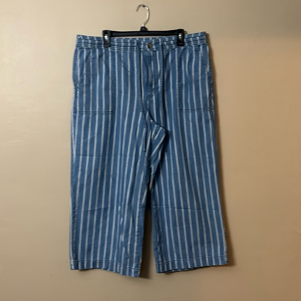 Women’s Size 18 American Eagle Drawstring Wide Legged Jeans with White Stripes